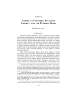 America's Founders, Religious Liberty, and the Common Good