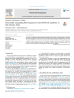 How Health Inequality Affect Responses to the COVID-19 Pandemic in Sub-Saharan Africa