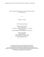 Effects of Mind and Body Interventions on Family Dementia Caregivers: A Systematic Review