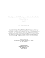 Ethical Implications: End of Life Planning for Individuals with Intellectual Disabilities