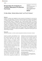Preparation for Inclusion in Teacher Education Pre-Service Curricula