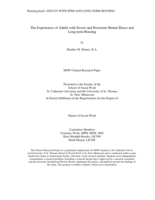 The Experiences of Adults with Severe and Persistent Mental Illness and Long-term Housing