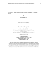 The Effects of Trauma-Focused Therapies on School Performance: A Systematic Review