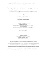 Cultural Coping Strategies and their Connection to Grief Therapy Modalities for Children: An Investigation into Current Knowledge and Practice