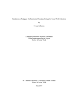 Simulation as Pedagogy: An Experiential Teaching Strategy for Social Work Education