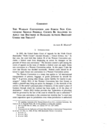 The Warsaw Convention and Forum Non Conveniens:  Should Federal Courts Be Allowed to Apply the Doctrine in Damages Actions Brought Under the Treaty?