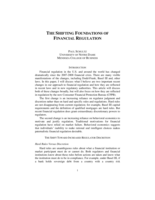 The Shifting Foundations of Financial Regulation