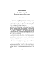 Islamic Law and Constitutional Liberties