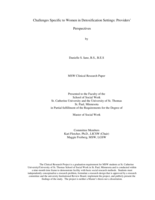 Challenges Specific to Women in Detoxification Settings: Providers’ Perspectives