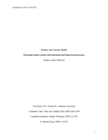 Teacher with Learner Model: Educating Youth Labeled with Emotional and Behavioral Disorders