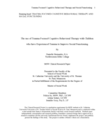 The use of Trauma Focused Cognitive Behavioral Therapy with Children who have Experienced Trauma to Improve Social Functioning