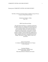 The Effect of School Community Setting on Children Living in Poverty:  A Survey of School Social Workers