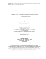 Joining the Circle: Exploring the Biopsychosocial, and Spiritual Effects of Hoop Dance
