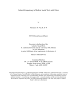 Cultural Competency in Medical Social Work with Elders