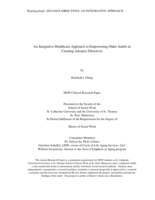 An Integrative Healthcare Approach to Empowering Older Adults in Creating Advance Directives