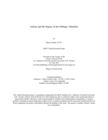 Autism and the Impact of the Siblings' Identities