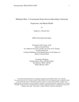 Millennial Men: A Correlational Study between Masculinity, Emotional Expression, and Mental Health