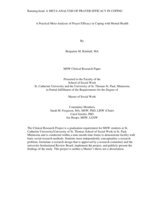 A Practical Meta-Analysis of Prayer Efficacy in Coping with Mental Health