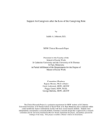 Support for Caregivers after the Loss of the Caregiving Role