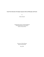 Social Work Education: Developing Congruence Between Philosophy and Practice