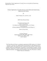 Clinical Applications of Aerobic Exercise with Adolescents Experiencing Depression and Anxiety