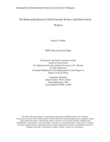 The Relationship Between Child Protection Workers and School Social Workers