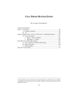 Cell Phone Buffer Zones