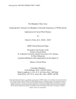 The Metaphors They Carry: Exploring How Veterans Use Metaphor to Describe Experiences of PTSD and the Implications for Social Work Practice