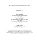 How do School Social Workers Provide Support to Children of Divorce?