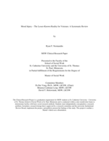 Moral Injury – The Lesser-Known Reality for Veterans: A Systematic Review