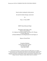 Social workers treating the whole person: the need for holistic therapy coursework