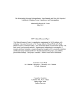 The Relationship between Undergraduates' Rape Empathy and their Self-Reported Likelihood of Raping, Sexual Experiences, and Demographics