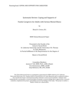 Systematic Review: Coping and Supports of Family Caregivers for Adults with Serious Mental Illness