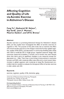Affecting cognition and quality of life via aerobic exercise in Alzheimer’s disease