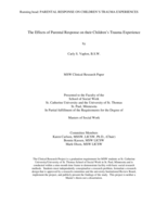 The Effects of Parental Response on their Children's Trauma Experience