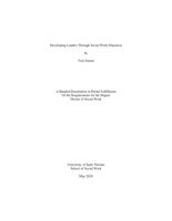 Developing Leaders Through Social Work Education
