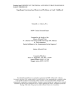 Significant Emotional and Behavioral Problems in Early Childhood