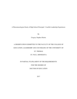 A Phenomenological Study of High School Principals’ Crucible Leadership Experiences