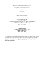 Warrior Pose: Evaluation of Yoga Programming for Young Adults Experiencing Homelessness