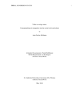 Tribal sovereign status: Conceptualizing its integration into the social work curriculum