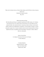 What is the Correlation between a Positive Ethnic Identity and Self-Worth in African American Adolescents?