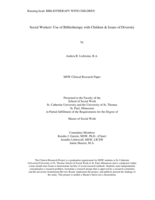 Social Workers' Use of Bibliotherapy with Children & Issues of Diversity