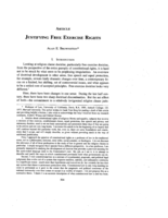 Justifying Free Exercise Rights