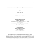 Clinical Social Worker’s Perception of the Impact of Revisions of the DSM-5