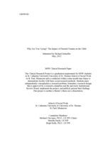 Why Are You Crying?: The Impact of Parental Trauma on the Child