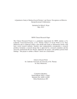 A Qualitative Study of Medical Social Workers’ and Nurses’ Perceptions on Effective Interprofessional Collaboration