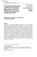 International education and service learning: Approaches toward cultural competency and social justice
