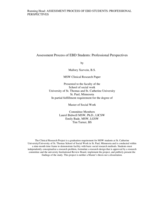 Assessment Process of EBD Students: Professional Perspectives