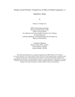 Hospice Social Workers' Perspectives on Place of Death Congruence: A Qualitative Study