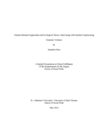 Trauma-Informed Approaches and Ecological Theory: Intervening with Families Experiencing Domestic Violence